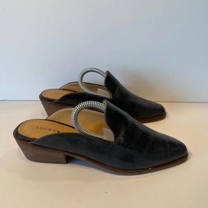 Lucky Brand Black Platform Mules Women's Shoes US 7.5M